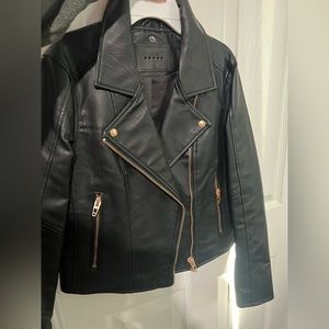 Black leather jacket